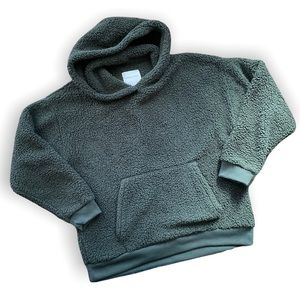 American Eagle Olive green Sherpa comfortable cozy Hoodie size medium